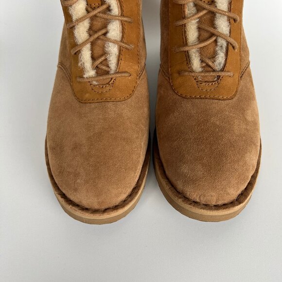 New UGG Wool Lined Daney Quincy Boots Shearling Suede Leather Winter Booties - 7 - Picture 4 of 15